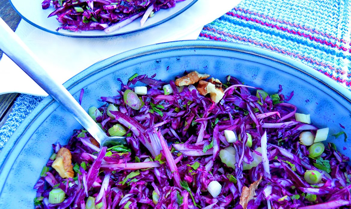 Rode kool detox salade